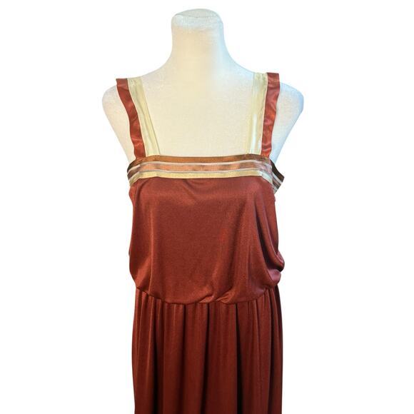 Vintage 70s Maxi Sheer Dress 13 Capelet‎ Disco Boho Dancing Queen Saturday Night - Picture 4 of 9